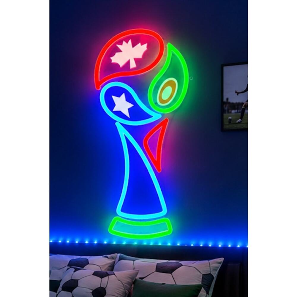 Soccer Trophy LED - neon light - XL size 16x9"